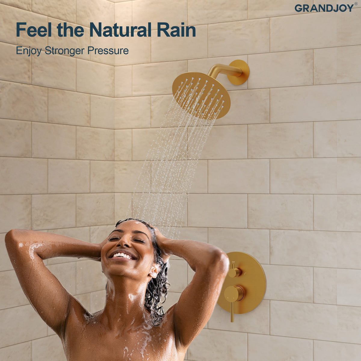 Single-Handle 6-Inch Round Wall-Mounted Tub and Shower System