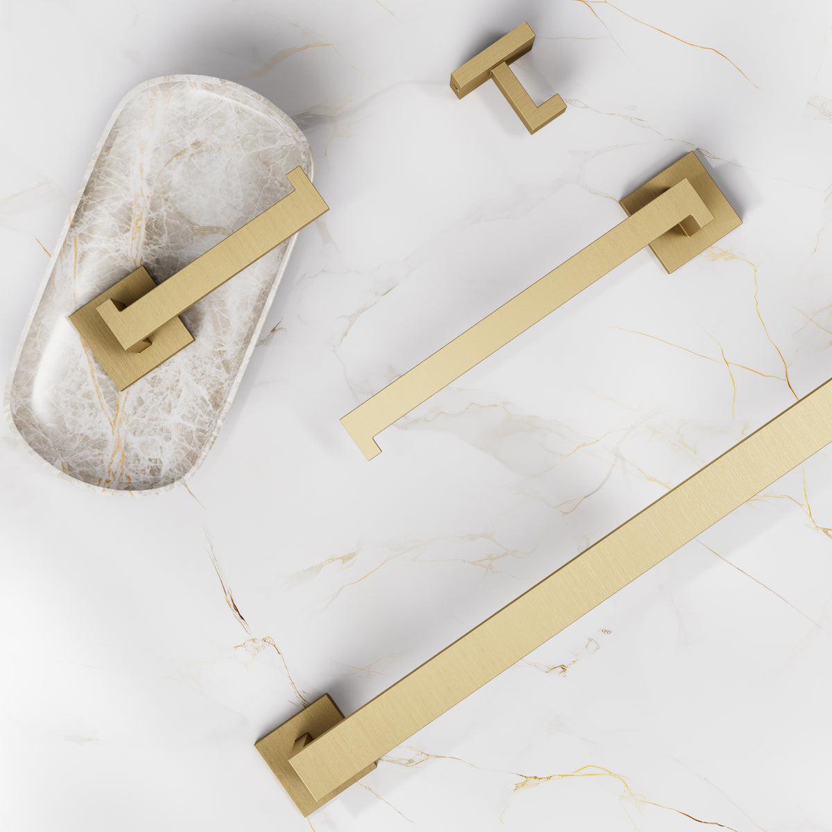 Four-Piece Wall-Mounted 304 Stainless Steel Bathroom Hardware Set