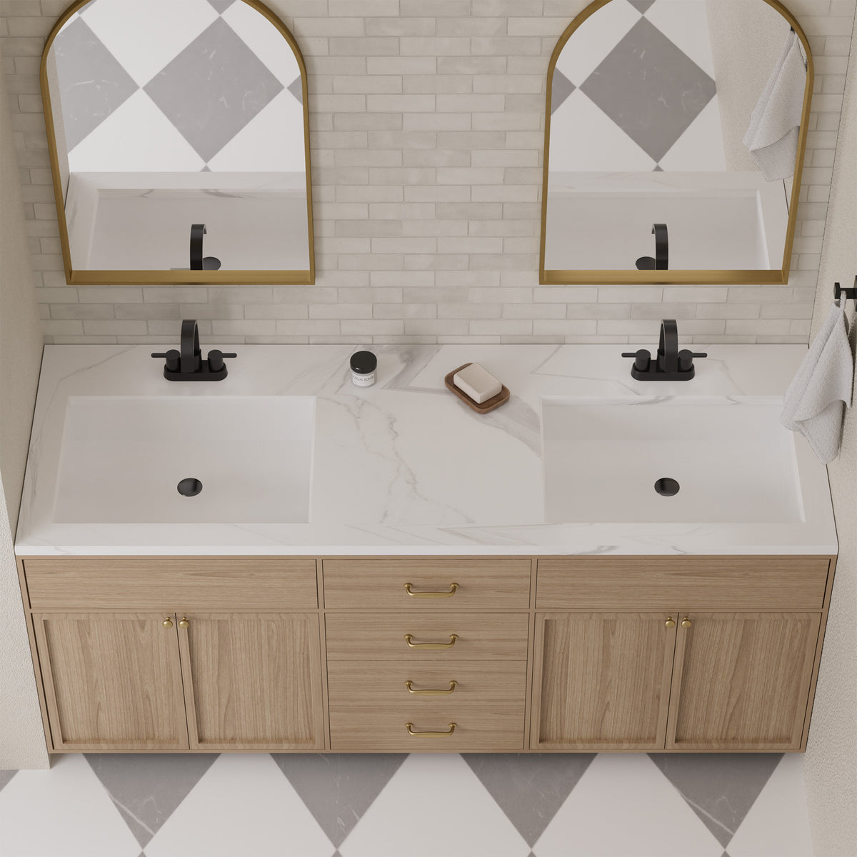 Two-Handle Centerset Bathroom Sink Faucet With Pop-Up Drain