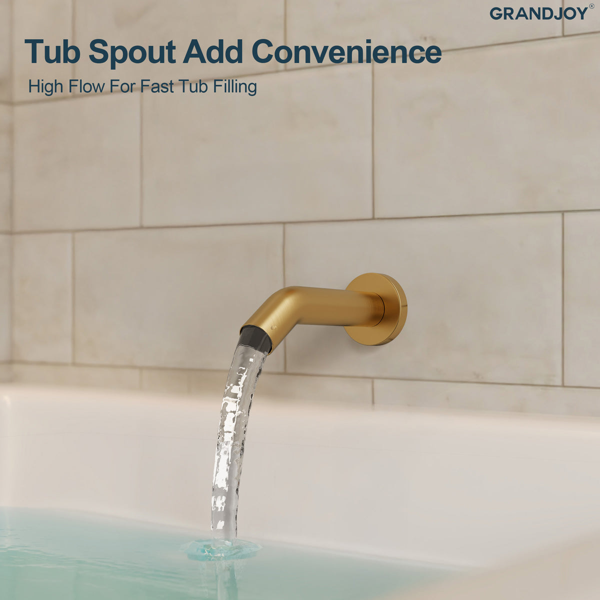 Single-Handle 6-Inch Round Wall-Mounted Tub and Shower System