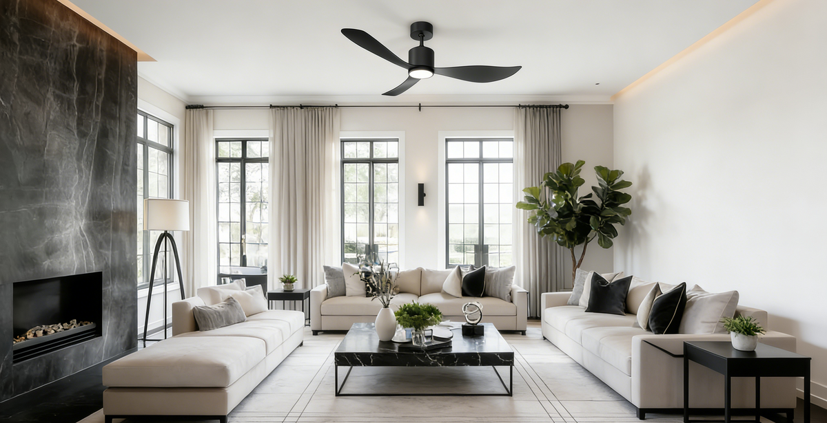 High-CFM ceiling fan airflow guide for large rooms