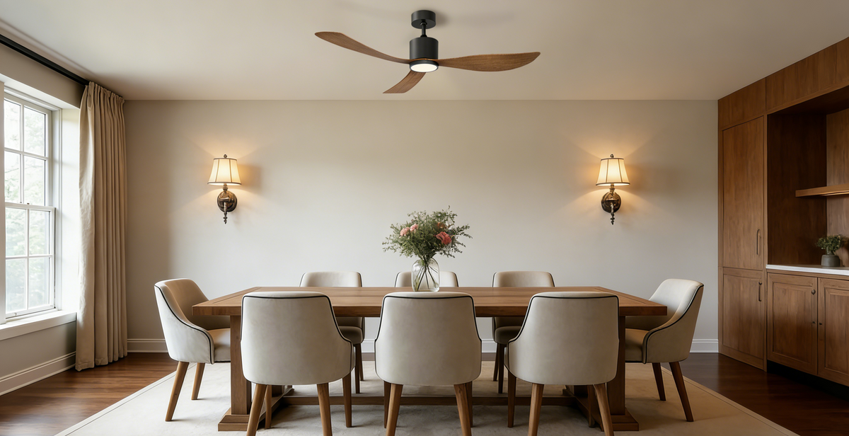 Smart fan light with voice control and timing function