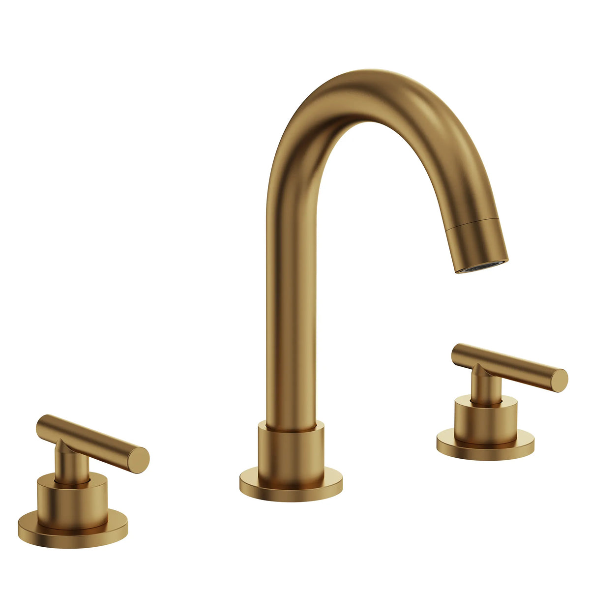 Two-Handle Mid Arc Widespread Bathroom Sink Faucet With Pop-Up Drain