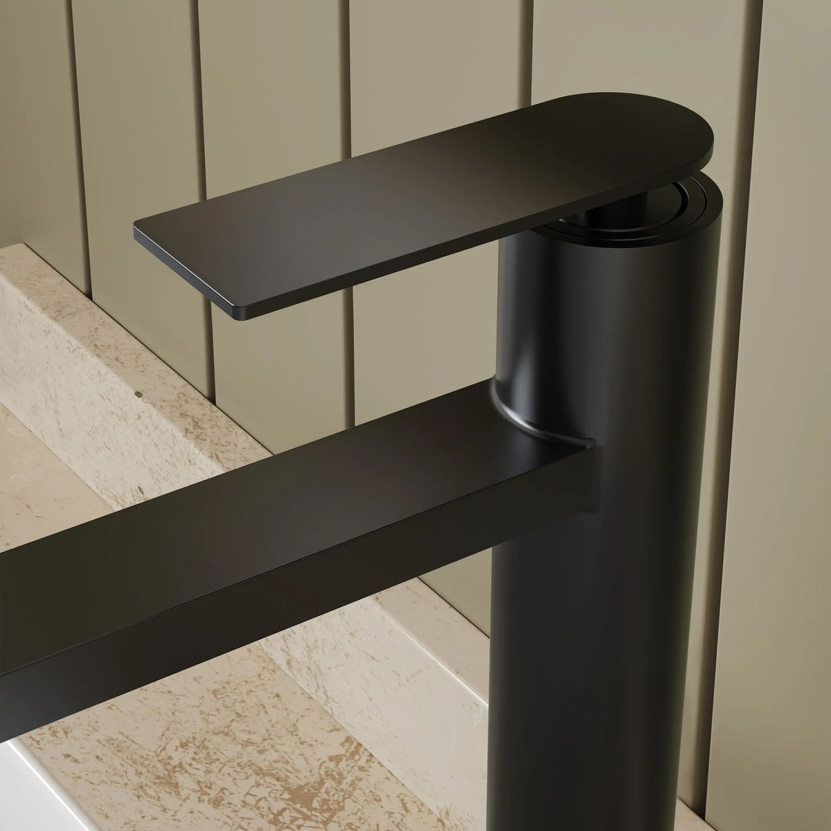 Single-Handle Vessel Bathroom Sink Faucet With Pop-Up Drain