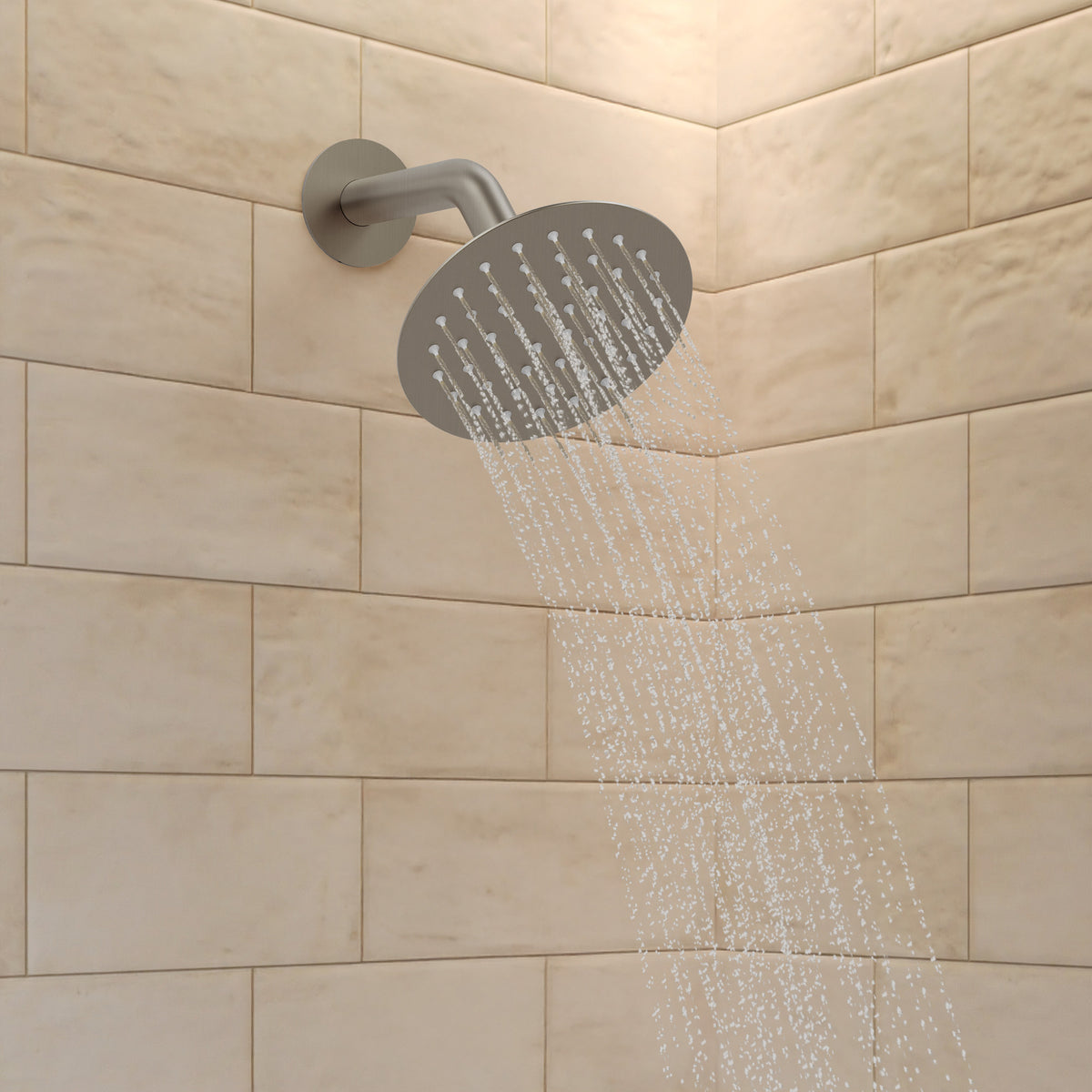 Single-Handle 6-Inch Round Wall-Mounted Tub and Shower System