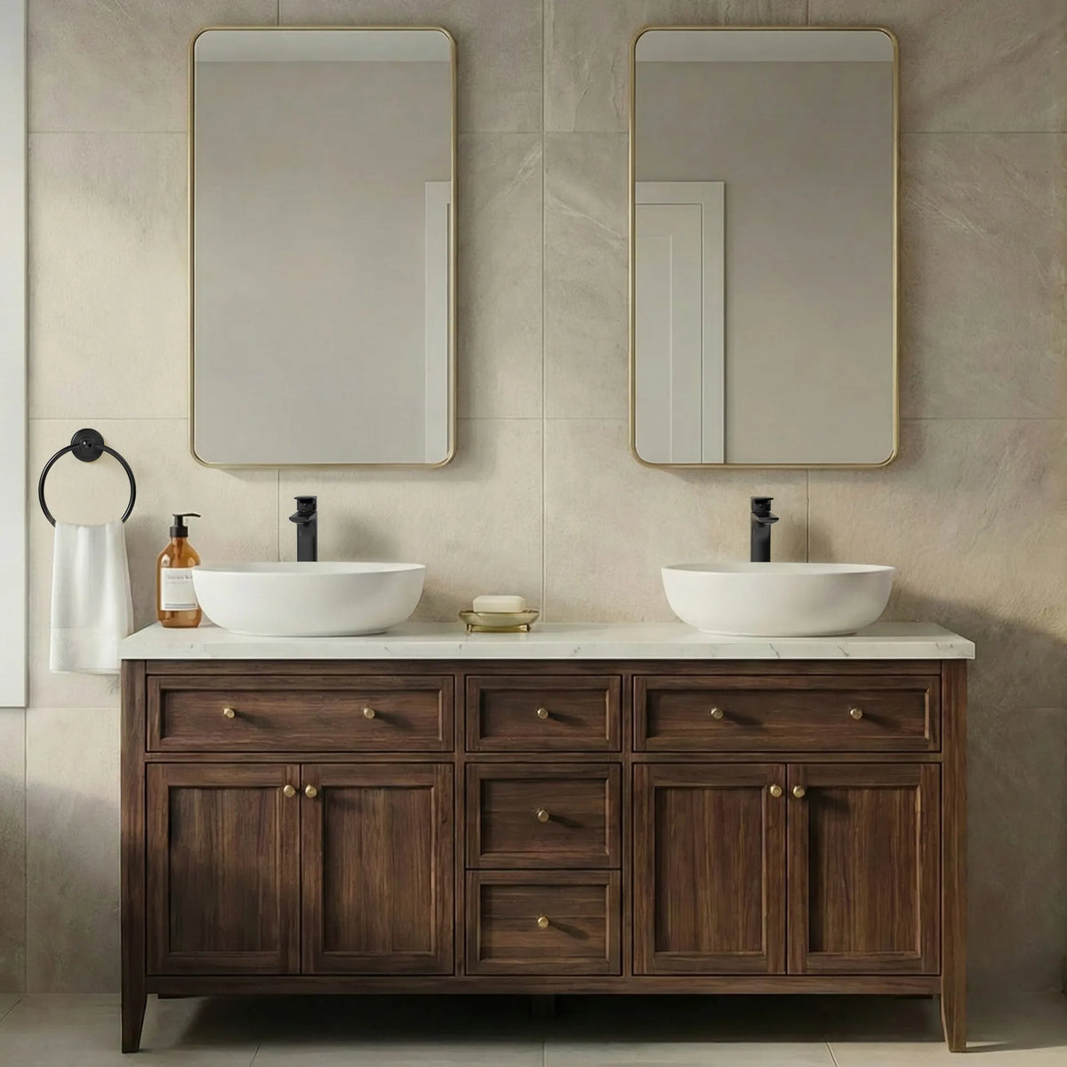 Single-Handle Vessel Bathroom Sink Faucet With Pop-Up Drain
