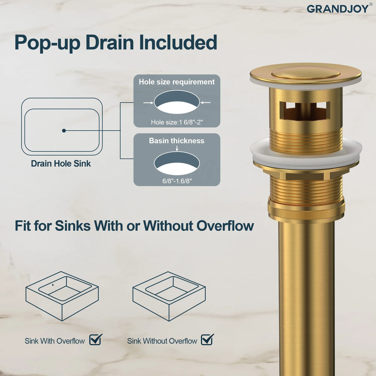 Two-Handle Waterfall Widespread Bathroom Sink Faucet With Pop-Up Drain