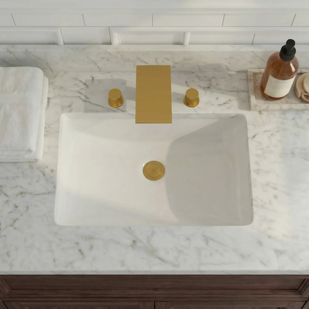 Two-Handle Mid Arc Widespread Bathroom Sink Faucet With Pop-Up Drain