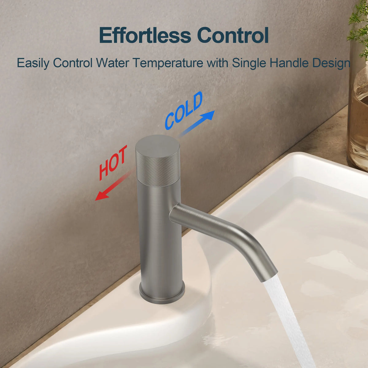Single-Handle Bathroom Sink Faucet With Pop-Up Drain