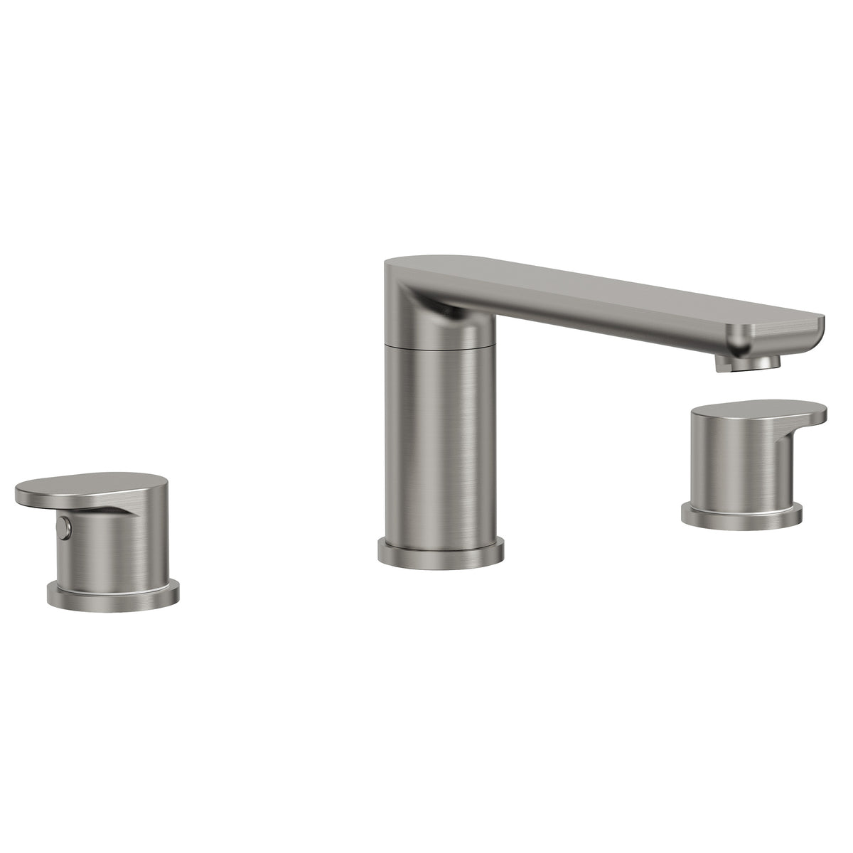 Low-Arc Deck-Mounted Roman Bathtub Faucet with Dual Handles