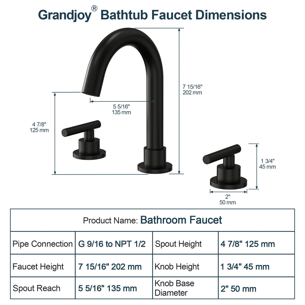 Two-Handle Mid Arc Widespread Bathroom Sink Faucet With Pop-Up Drain