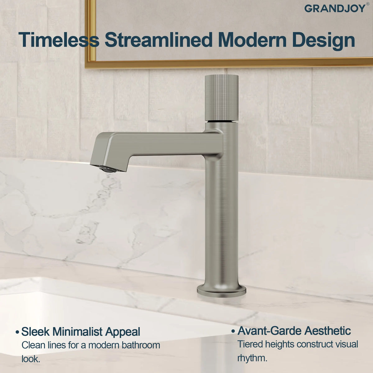 Single-Handle Bathroom Sink Faucet With Pop-Up Drain