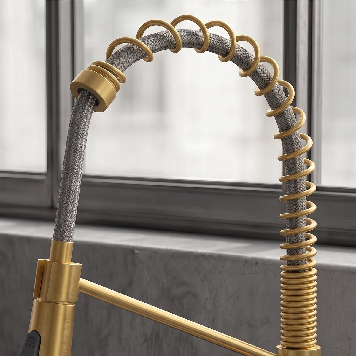 Single-Handle Pre-Rinse Spring Pull-Down Kitchen Faucet
