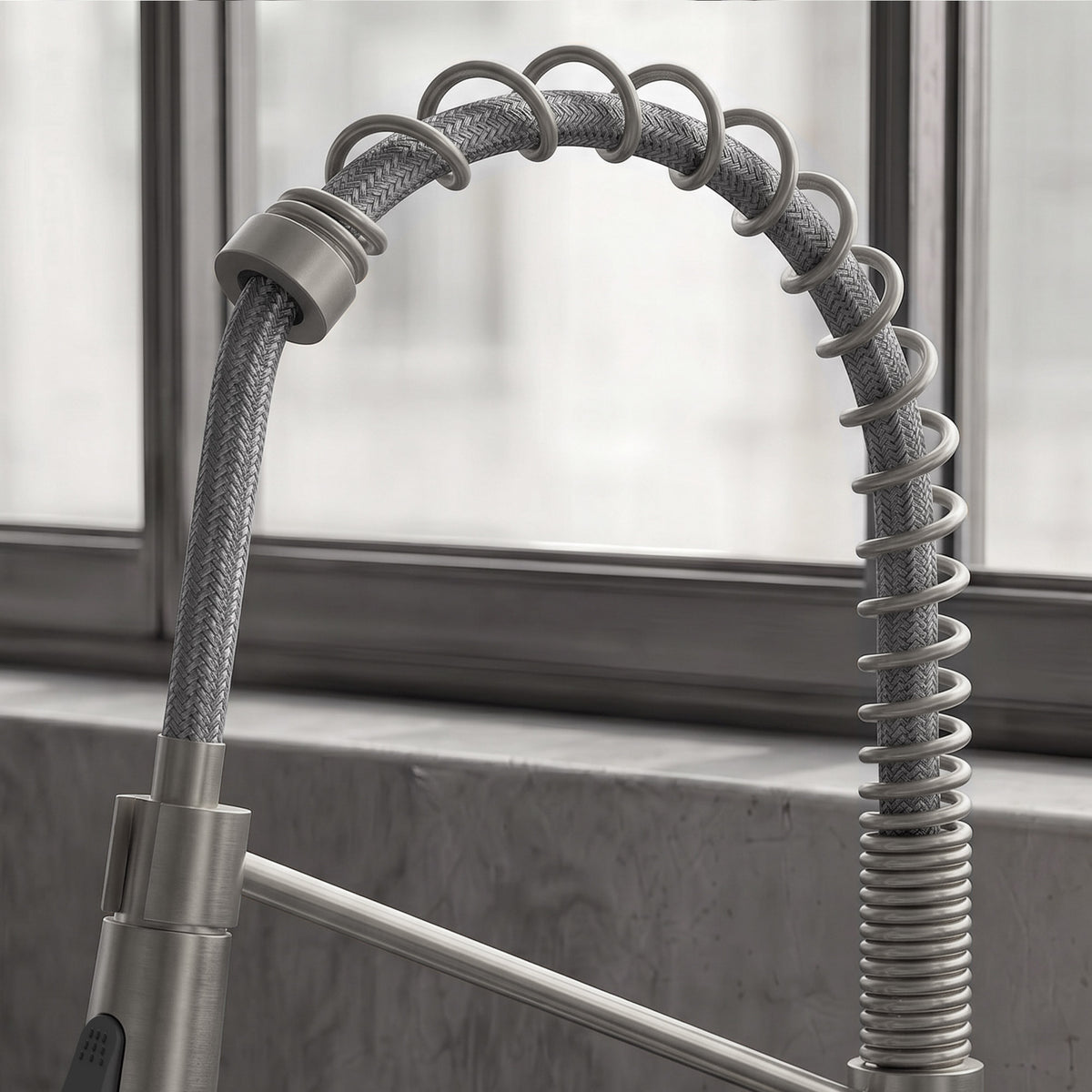 Single-Handle Pre-Rinse Spring Pull-Down Kitchen Faucet