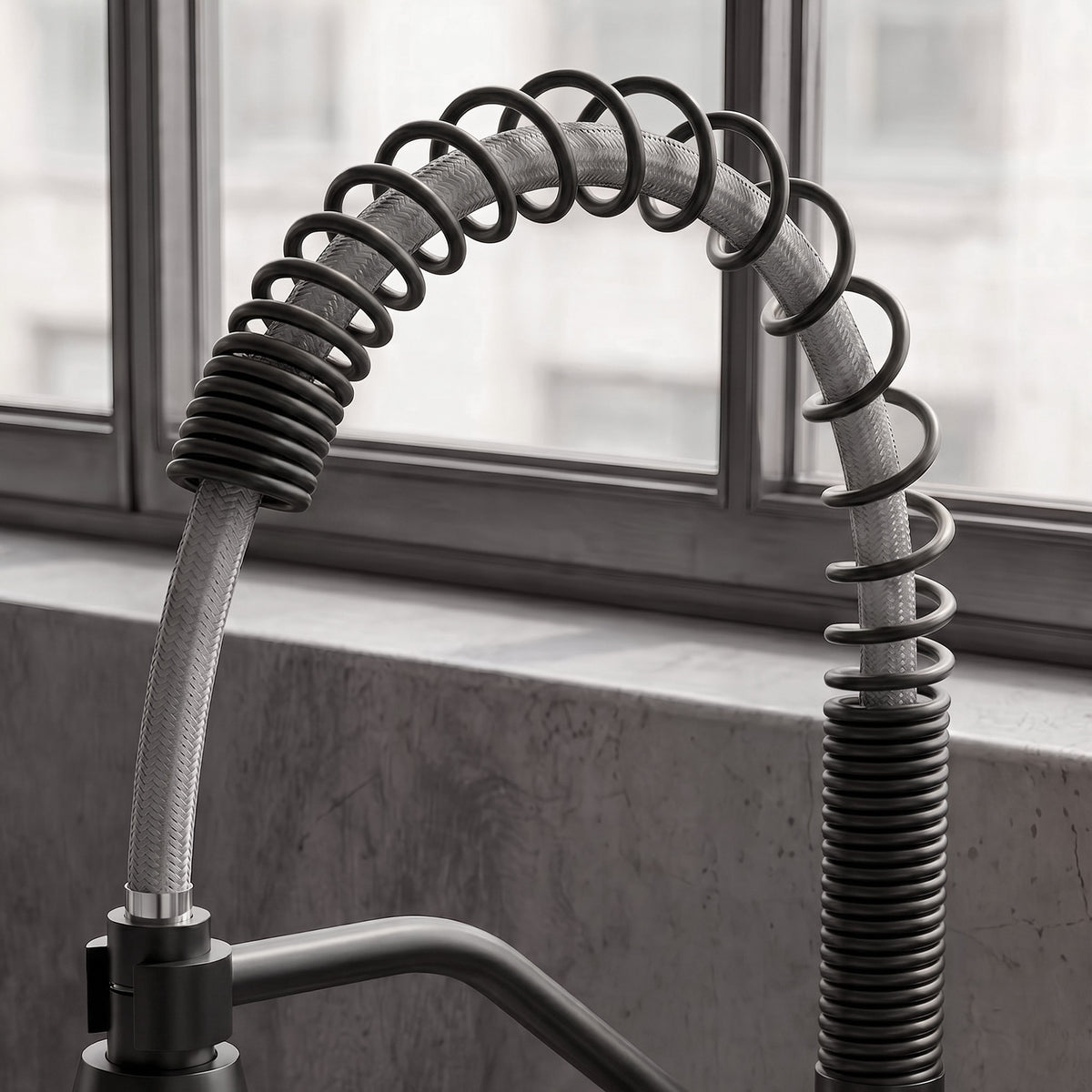 Single-Handle Pre-Rinse Spring Pull-Down Kitchen Faucet