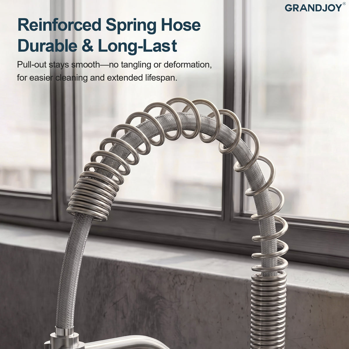 Single-Handle Pre-Rinse Spring Pull-Down Kitchen Faucet
