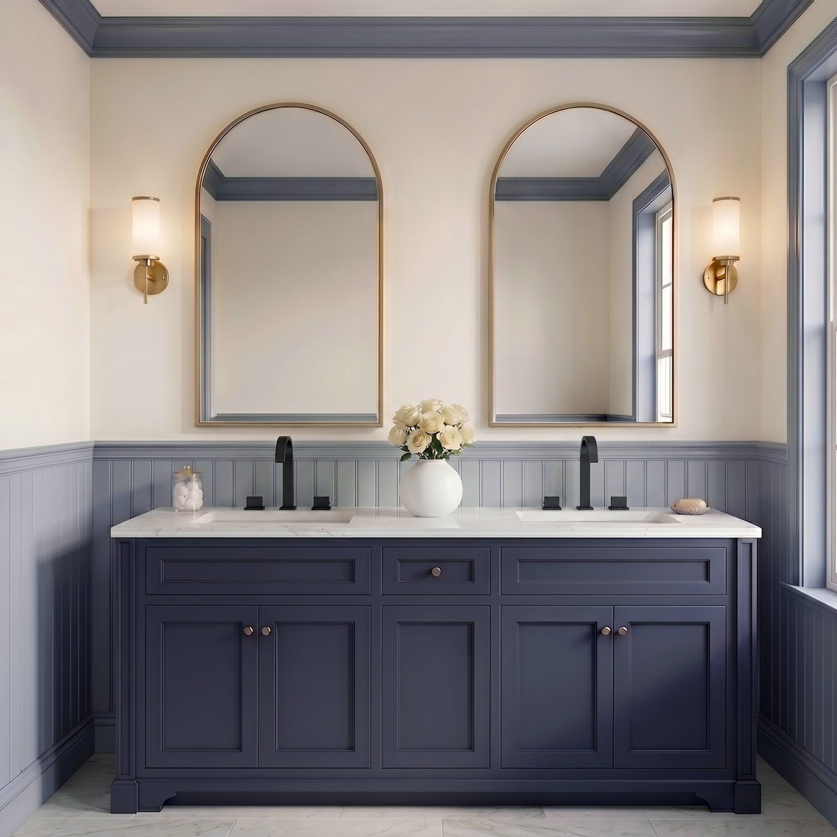 Two-Handle High Arc Widespread Bathroom Sink Faucet With Pop-Up Drain