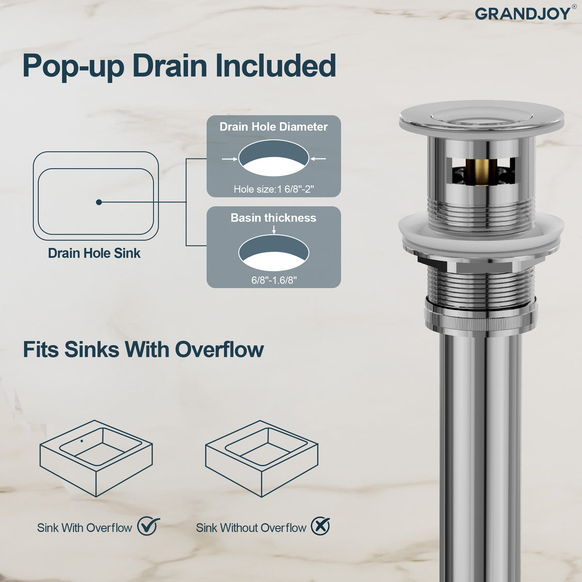 Two-Handle Waterfall Widespread Bathroom Sink Faucet With Pop-Up Drain