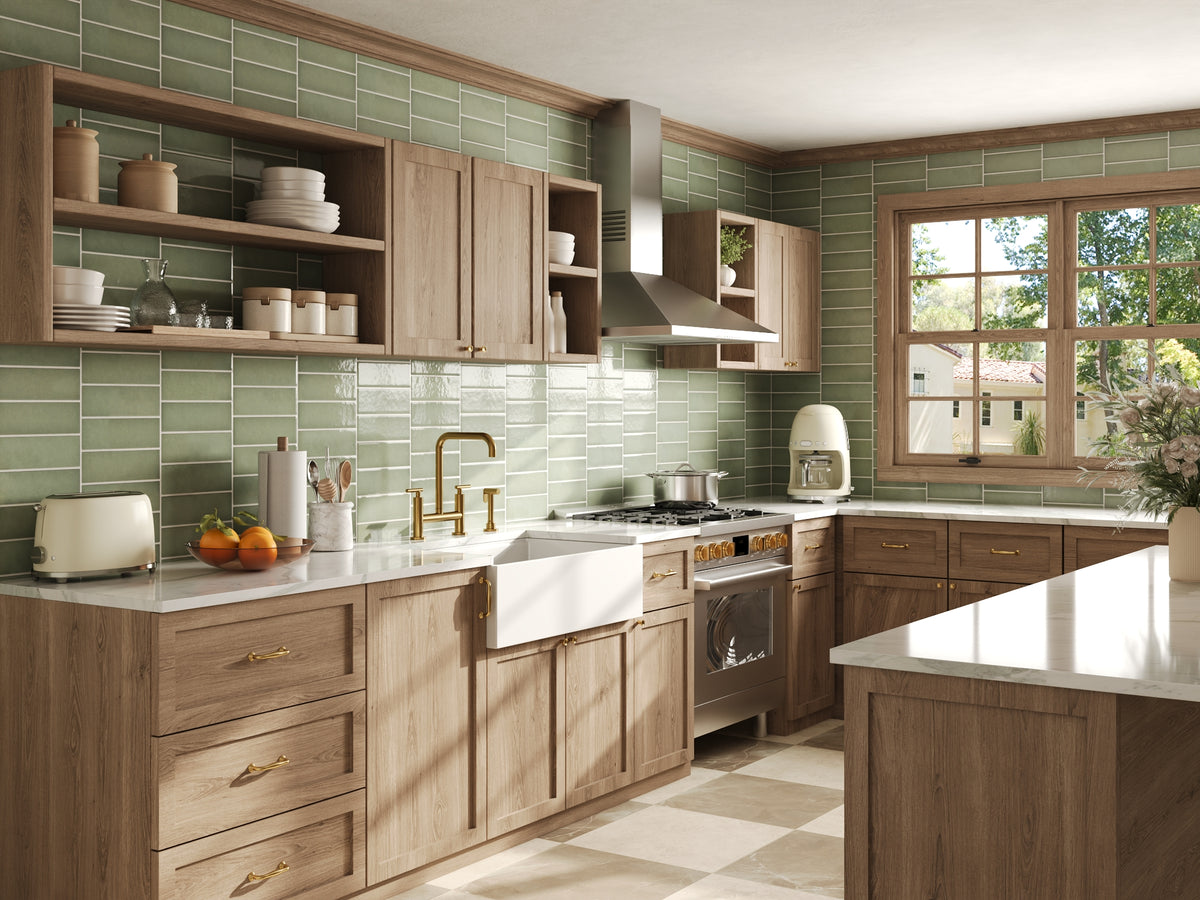 Two-Hole Deck-Mount Bridge Kitchen Faucet With Side Sprayer