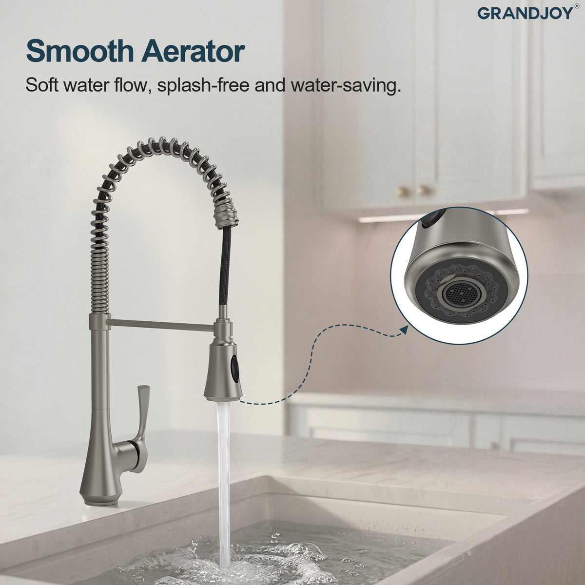 Single-Handle Pre-Rinse Spring Pull-Down Kitchen Faucet