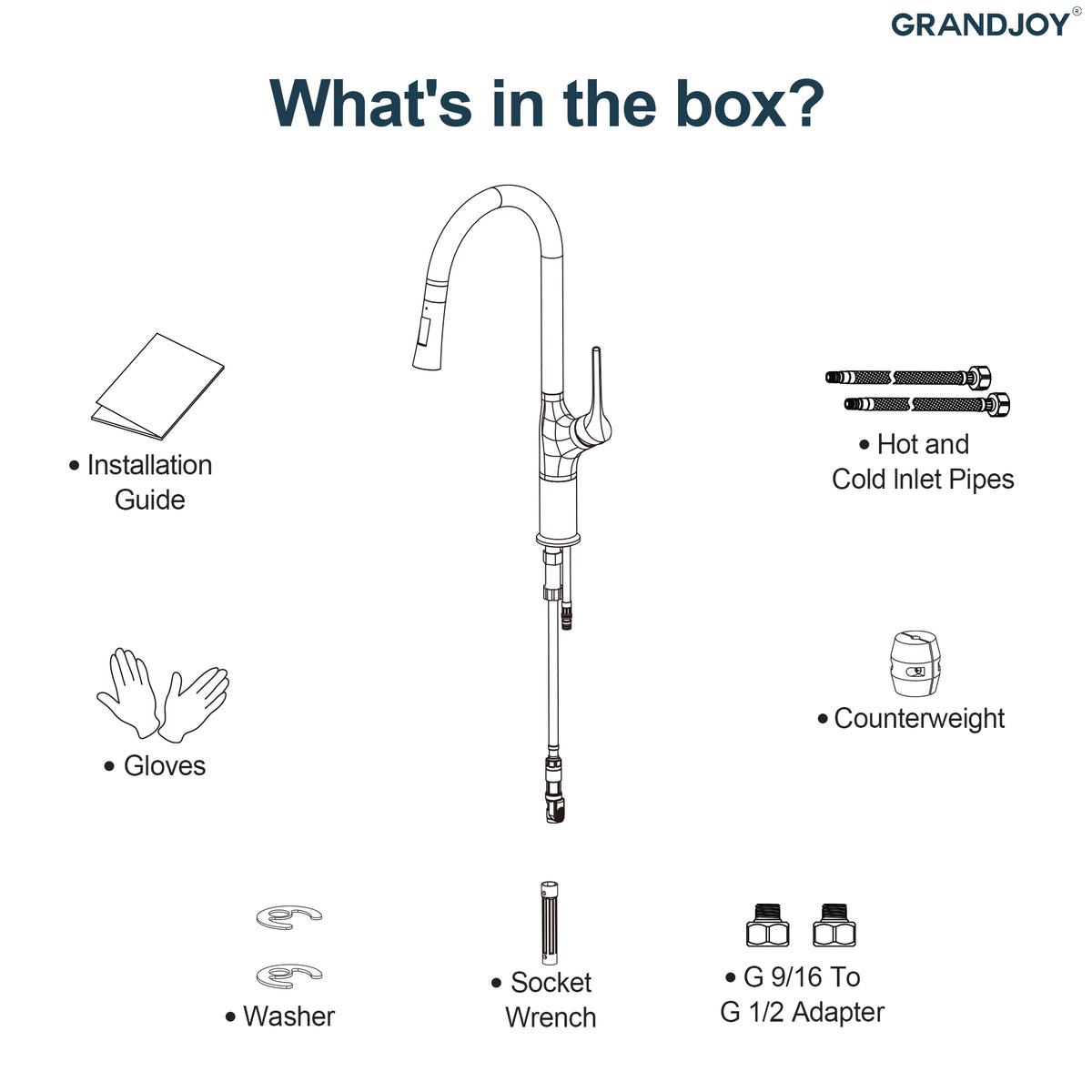 Single-Handle Pull-Down Kitchen Faucet With Dual Spray Modes