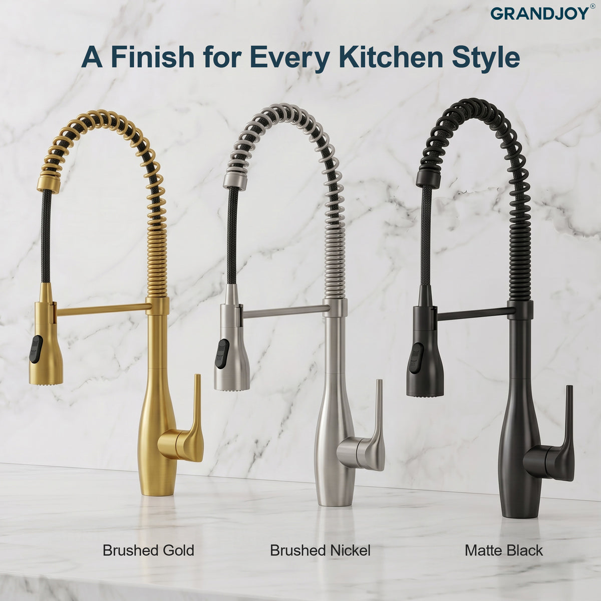 Single-Handle Pre-Rinse Spring Pull-Down Kitchen Faucet