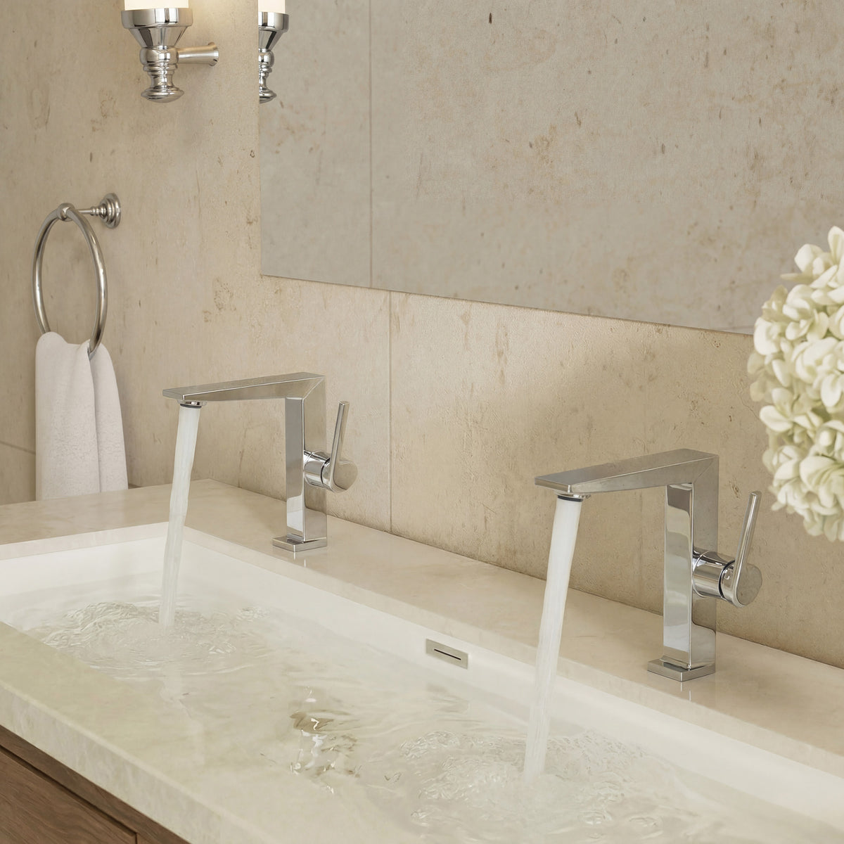Single-Handle Bathroom Sink Faucet With Pop-Up Drain