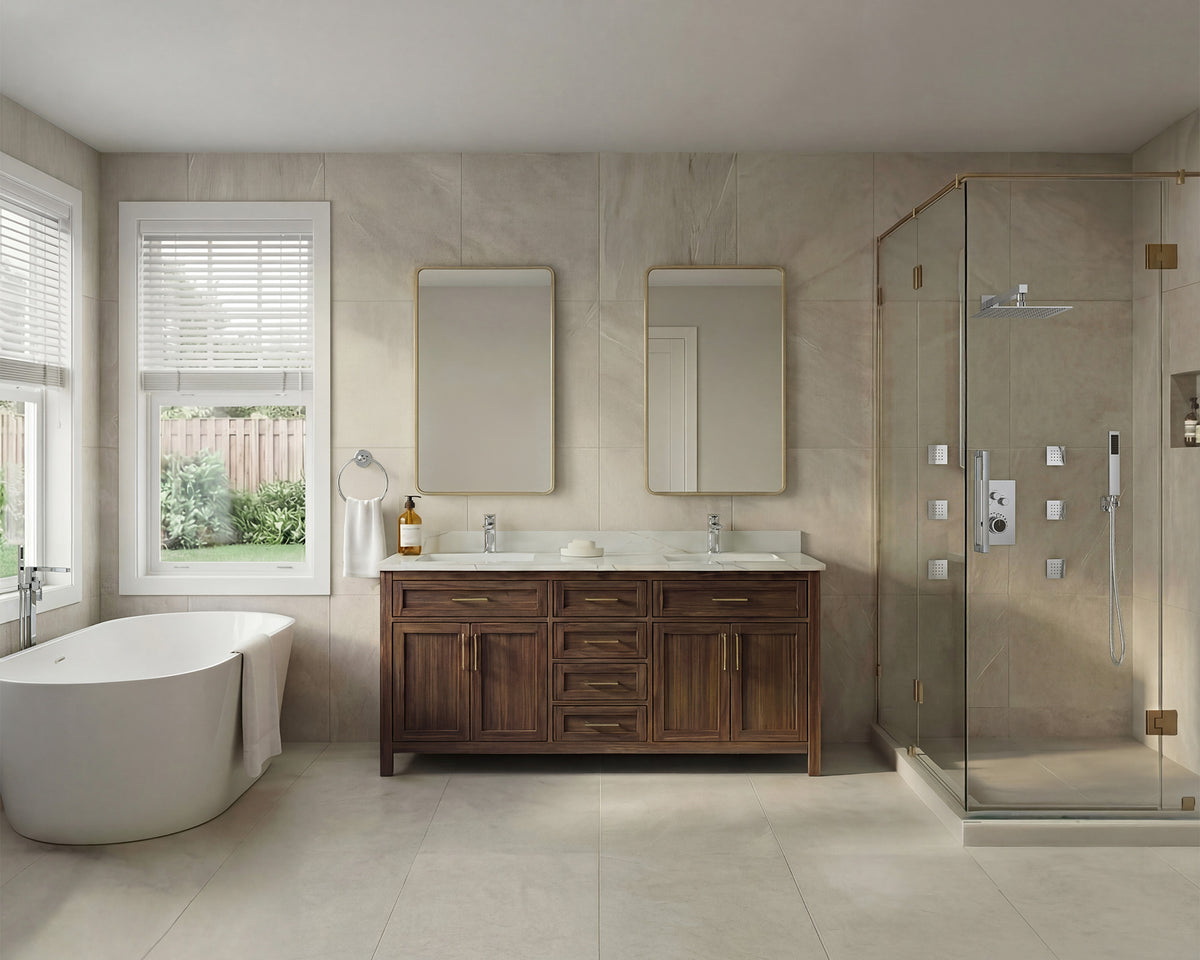 Single-Handle Bathroom Sink Faucet With Pop-Up Drain