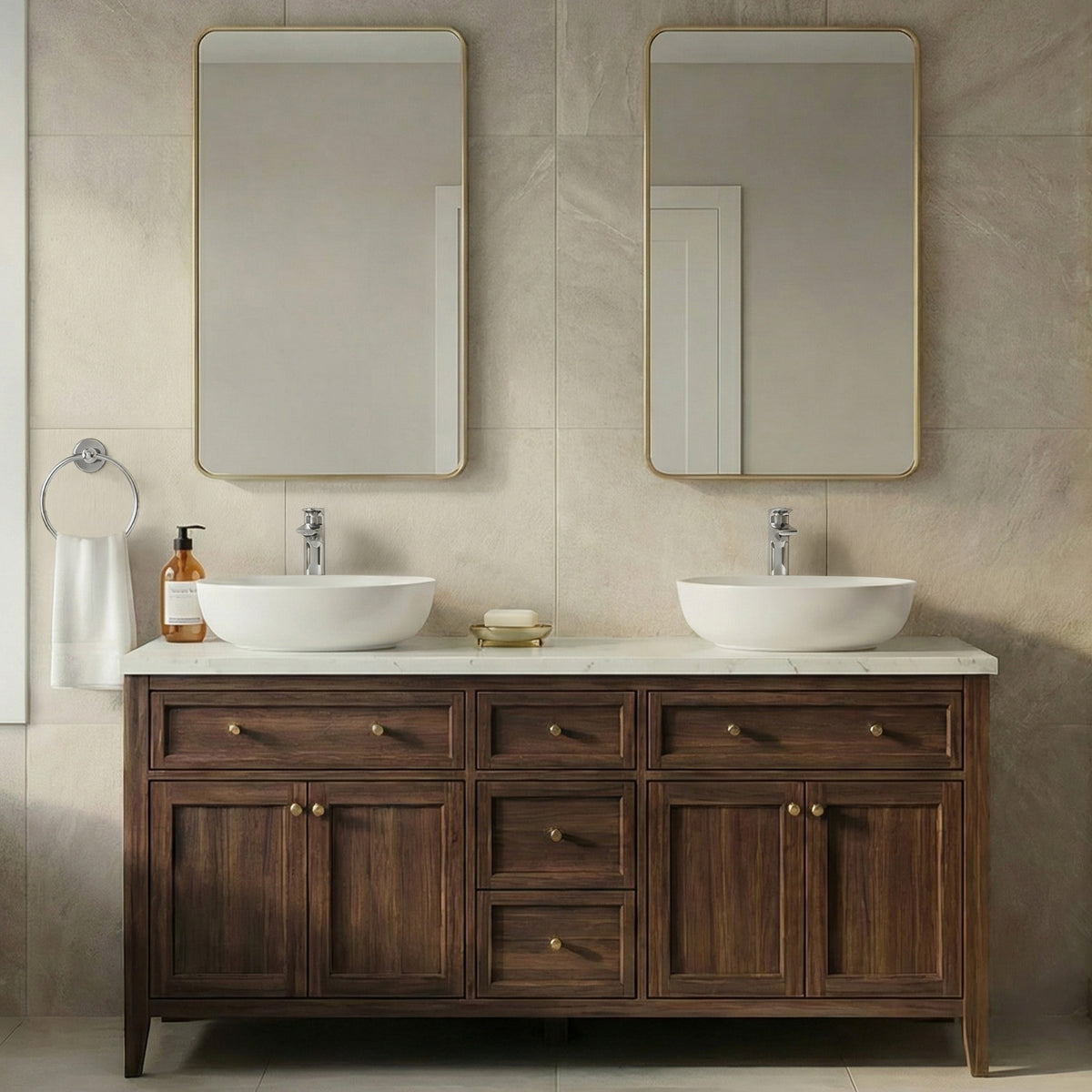 Single-Handle Vessel Bathroom Sink Faucet With Pop-Up Drain