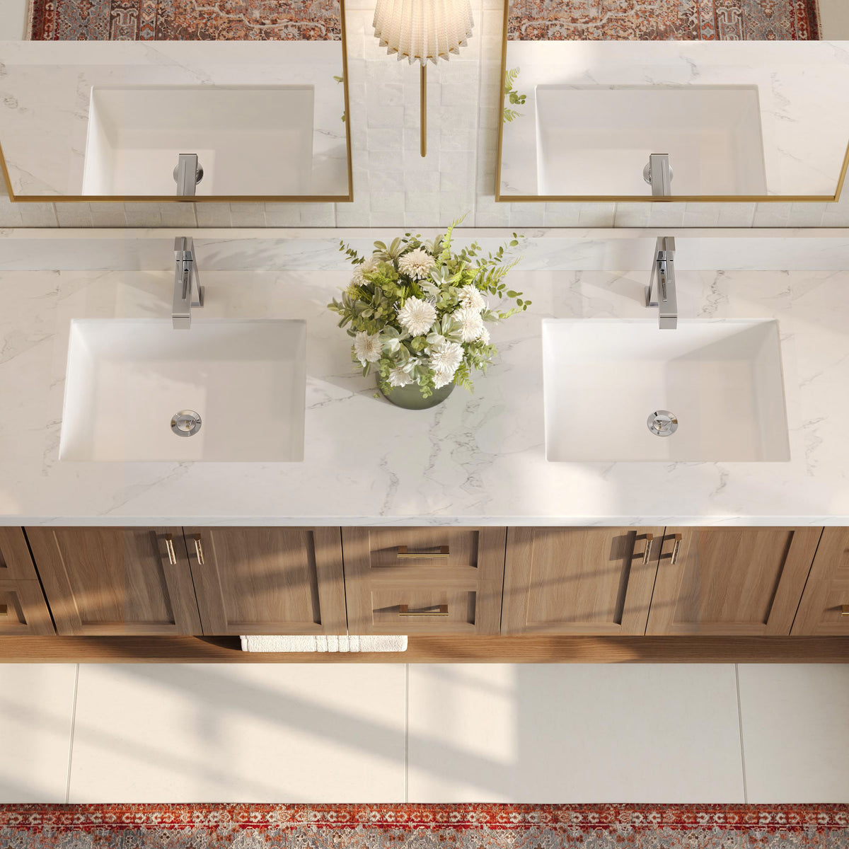 Single-Handle Bathroom Sink Faucet With Pop-Up Drain