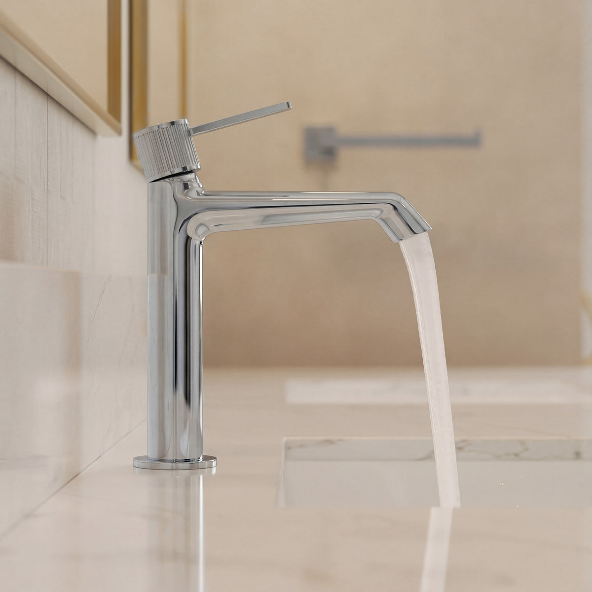Single-Handle Bathroom Sink Faucet With Pop-Up Drain