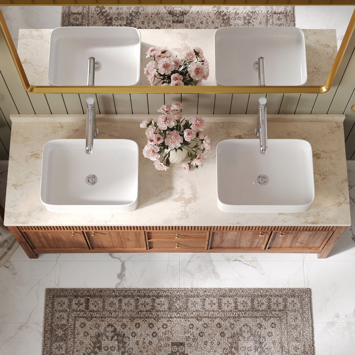 Single-Handle Vessel Bathroom Sink Faucet With Pop-Up Drain