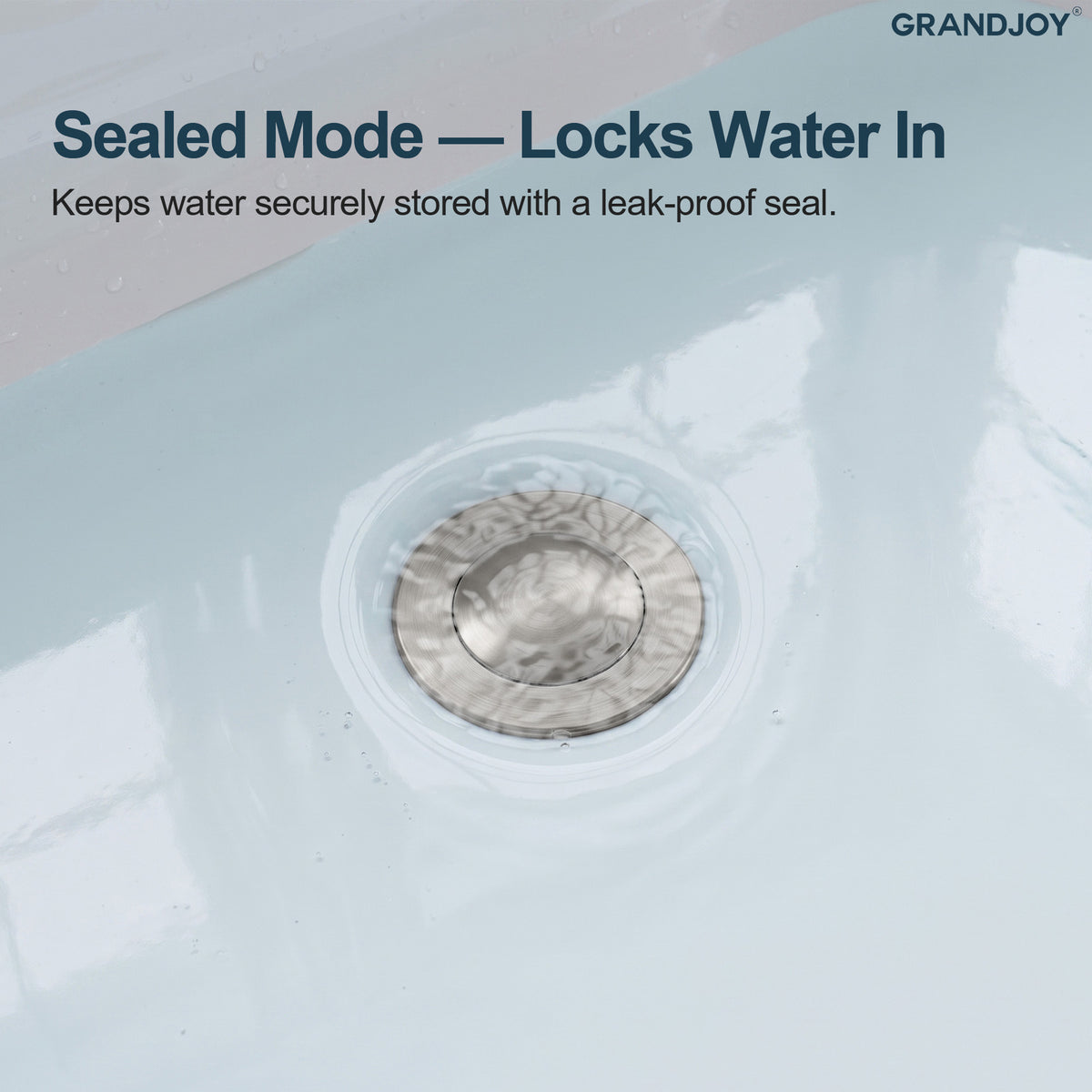 Pop-Up Bathtub Drain with Overflow and Brass Construction