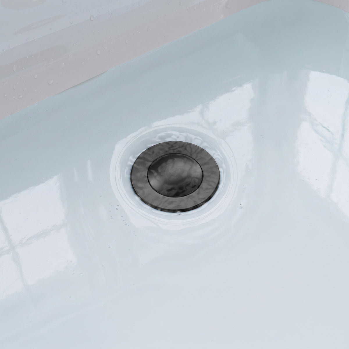 Pop-Up Bathtub Drain with Overflow and Brass Construction