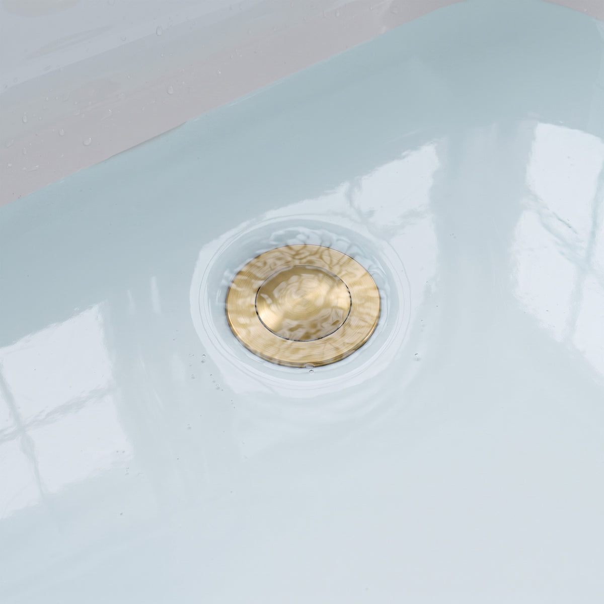 Pop-Up Bathtub Drain with Overflow and Brass Construction