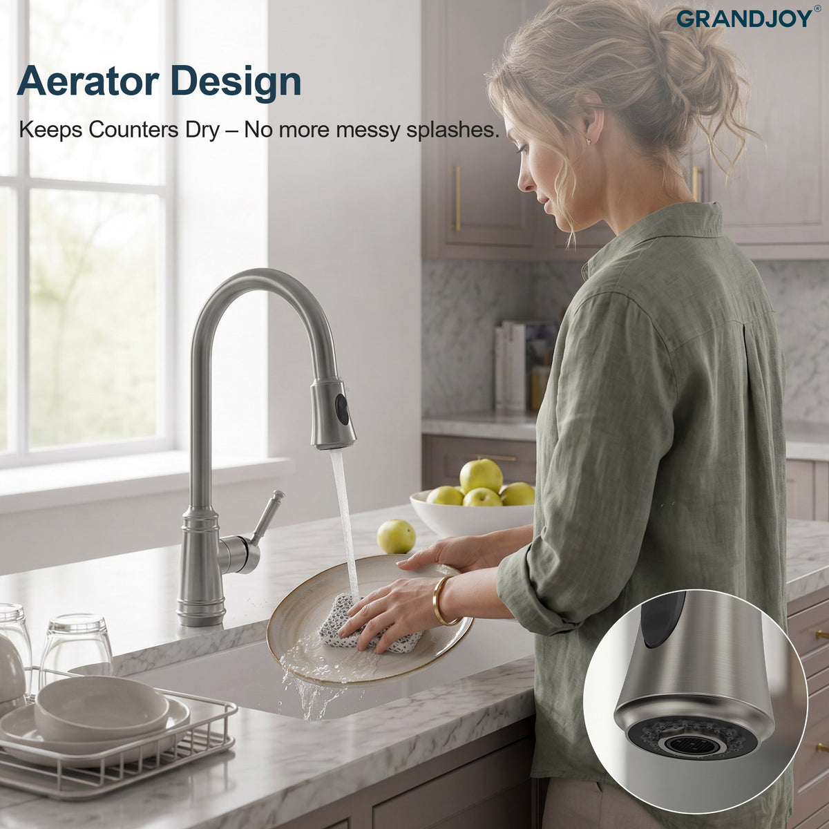 7.5-Inch Pull-Down Kitchen Faucet with Dual Spray Modes