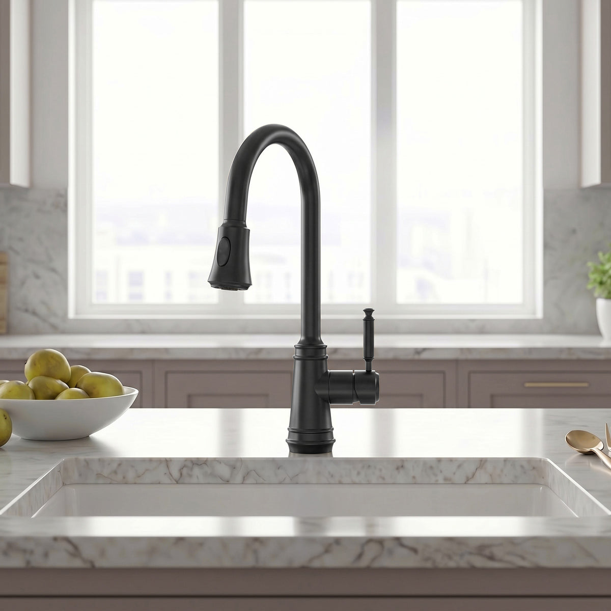 7.5-Inch Pull-Down Kitchen Faucet with Dual Spray Modes