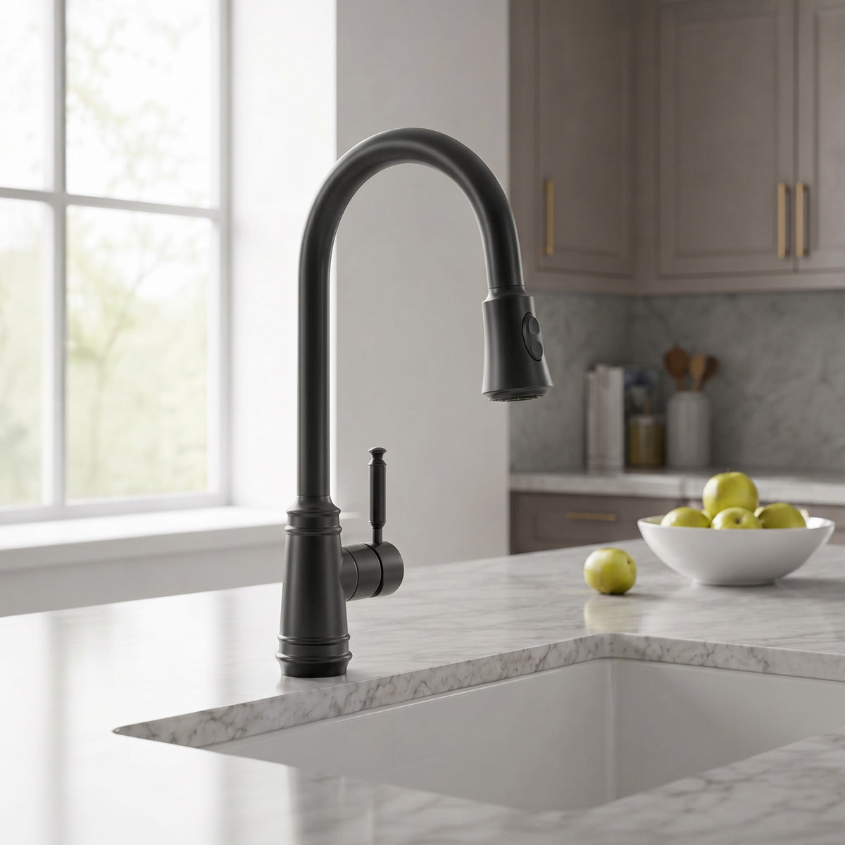 7.5-Inch Pull-Down Kitchen Faucet with Dual Spray Modes