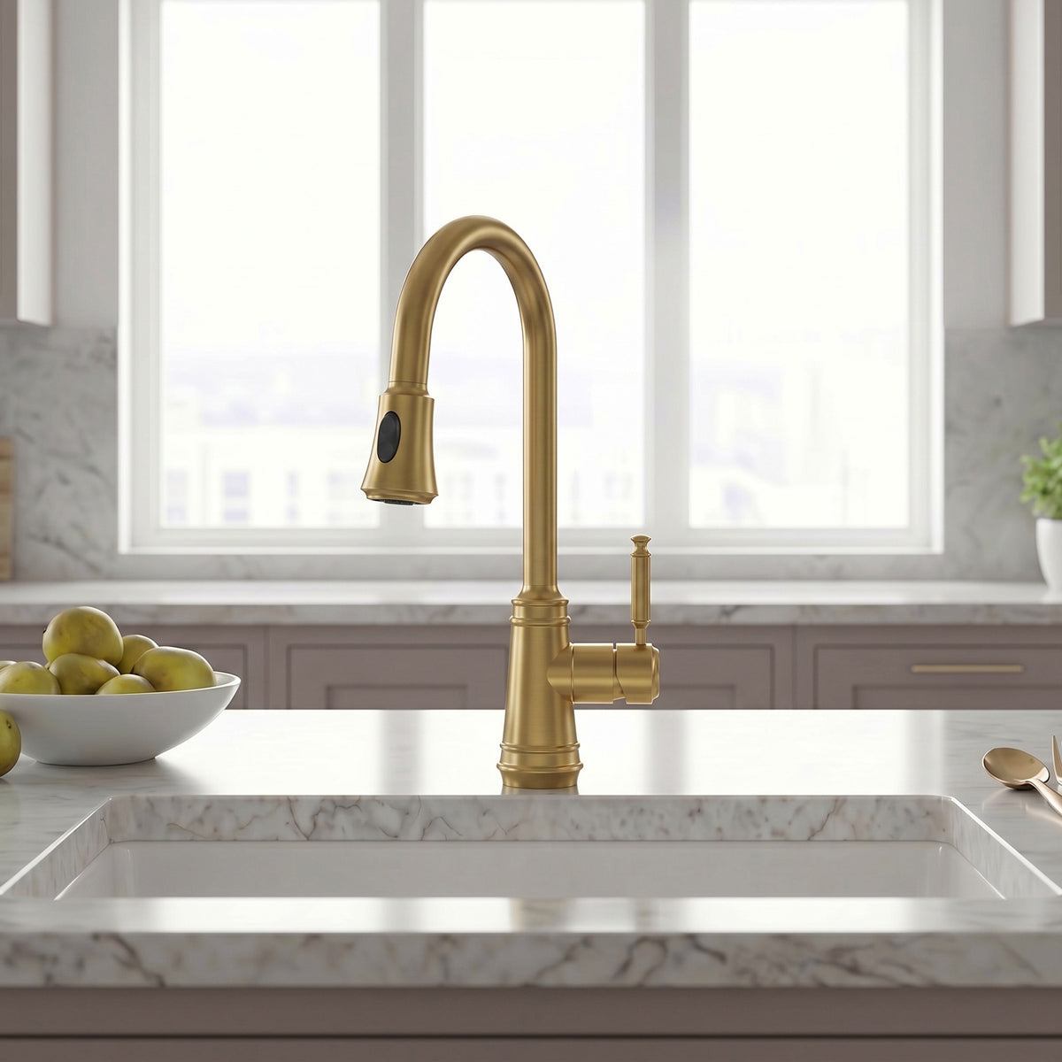 7.5-Inch Pull-Down Kitchen Faucet with Dual Spray Modes