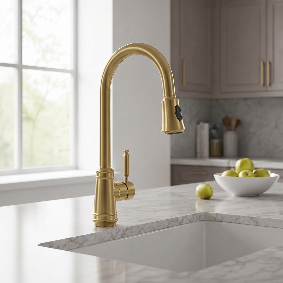 7.5-Inch Pull-Down Kitchen Faucet with Dual Spray Modes