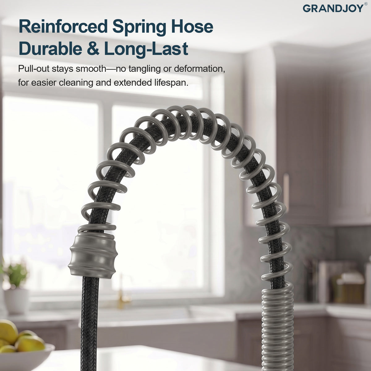 Pre-Rinse Spring Pull-Down Kitchen Faucet with Dual Spray Modes