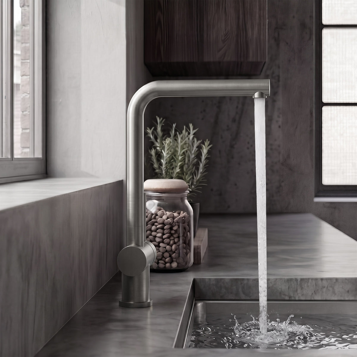 Single-Handle Bar Kitchen Faucet with 360-Degree Swivel Spout