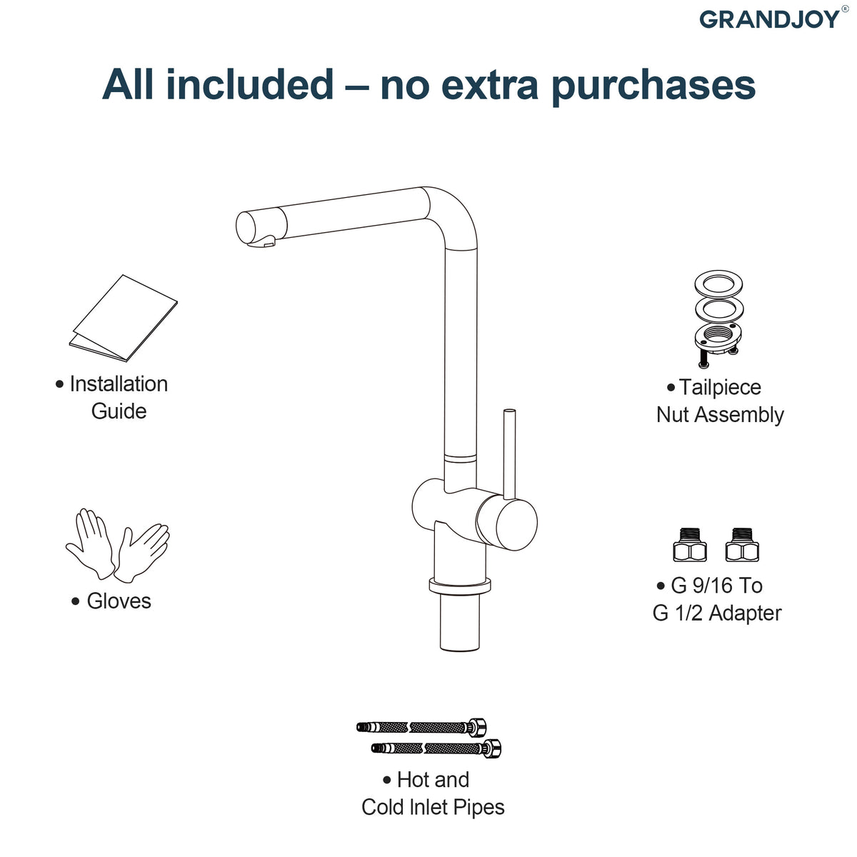 Single-Handle Bar Kitchen Faucet with 360-Degree Swivel Spout