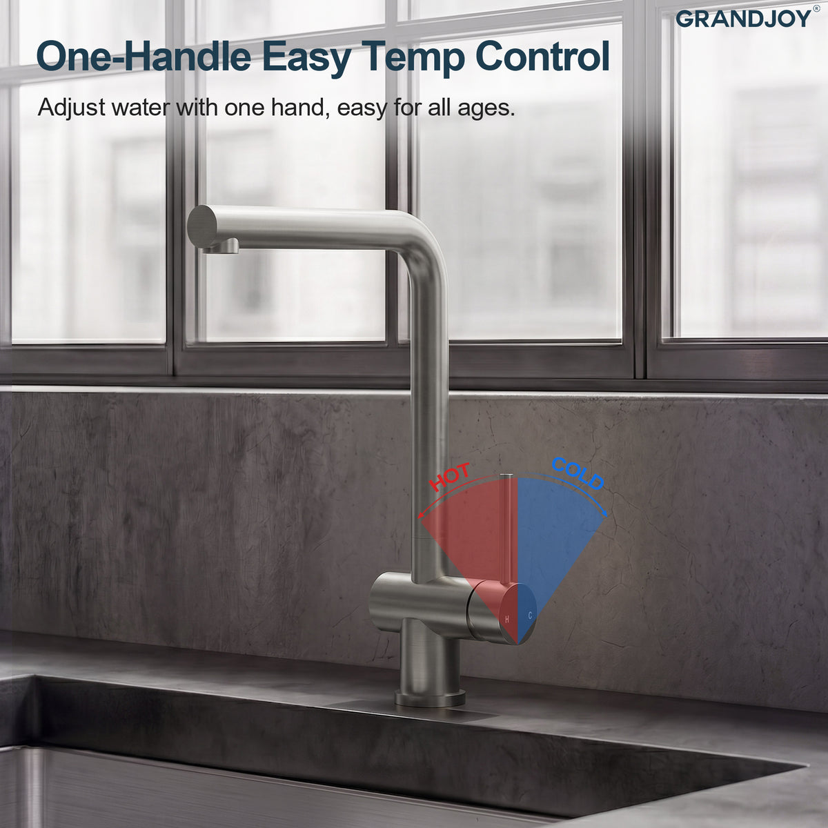 Single-Handle Bar Kitchen Faucet with 360-Degree Swivel Spout