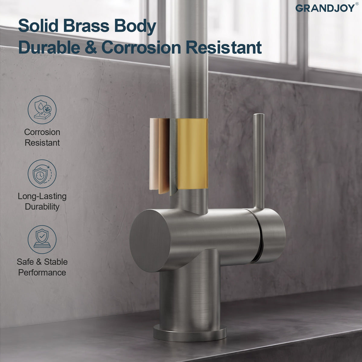 Single-Handle Bar Kitchen Faucet with 360-Degree Swivel Spout
