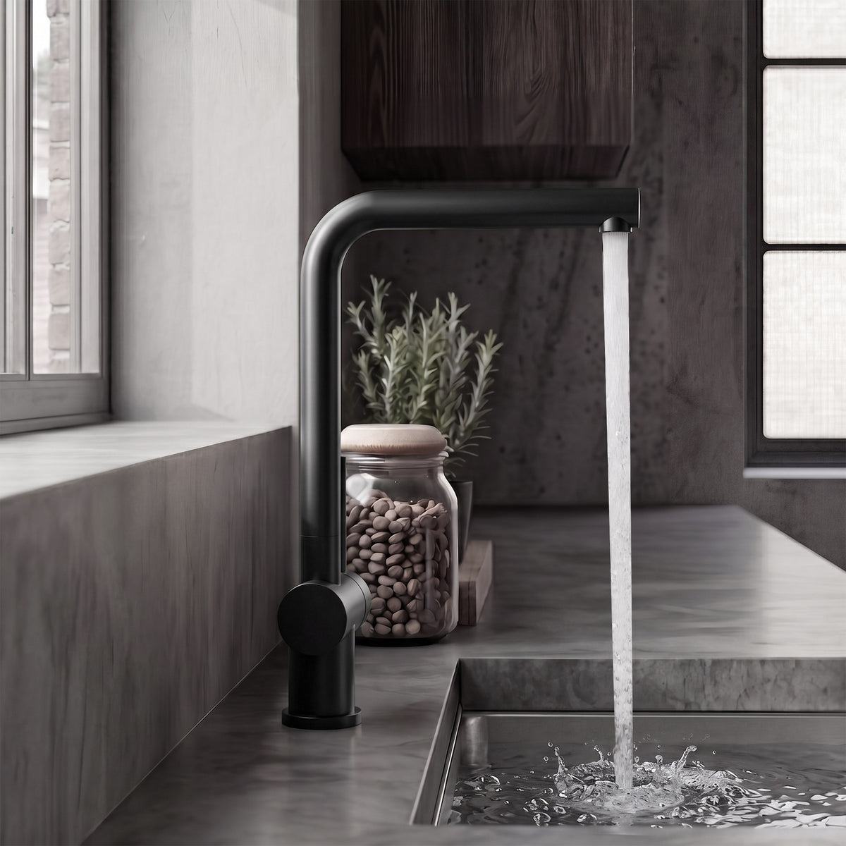 Single-Handle Bar Kitchen Faucet with 360-Degree Swivel Spout