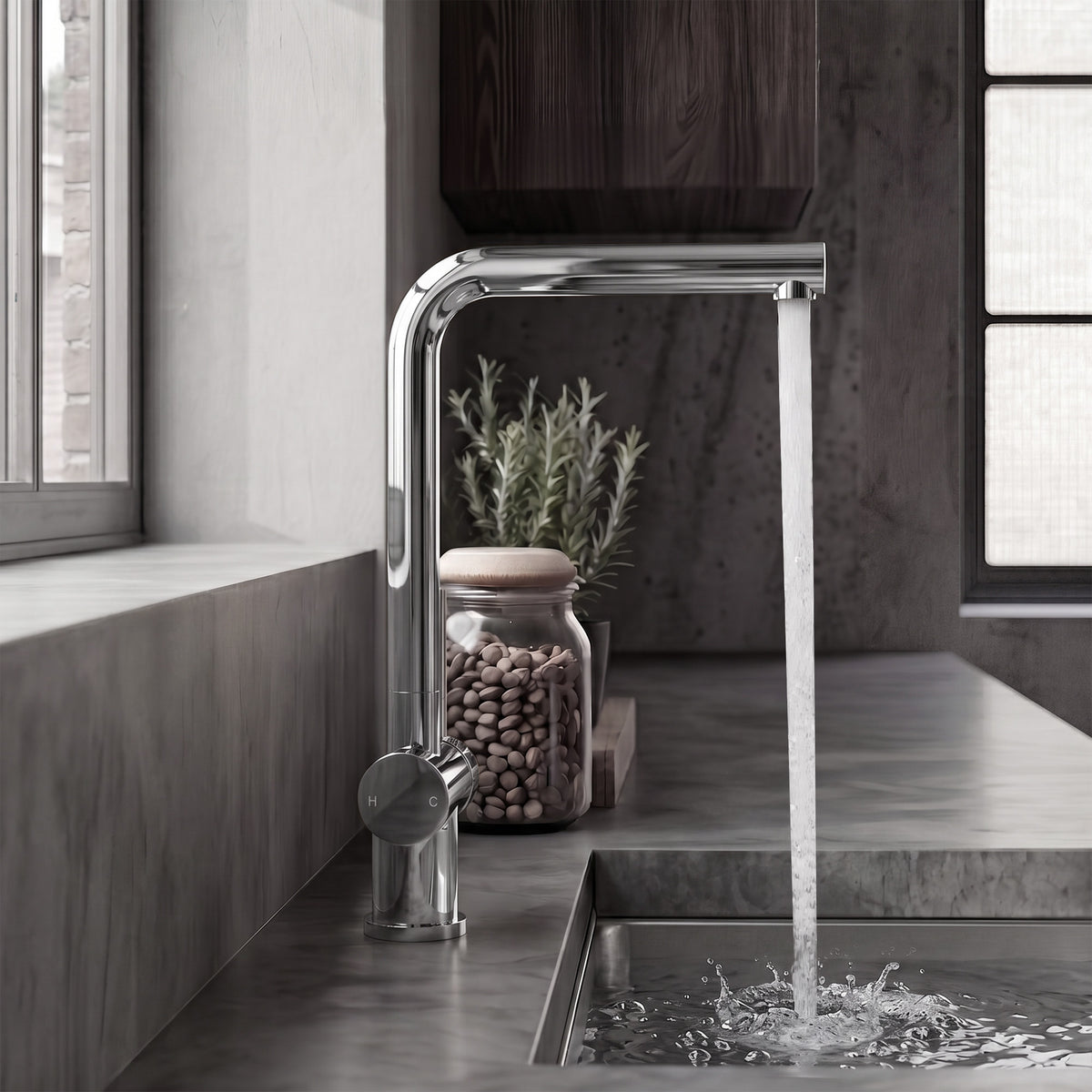 Single-Handle Bar Kitchen Faucet with 360-Degree Swivel Spout