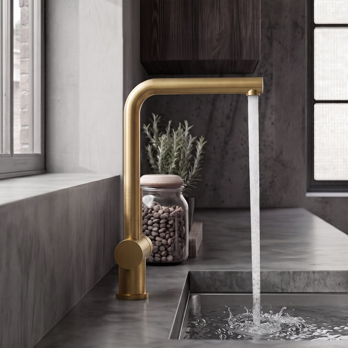 Single-Handle Bar Kitchen Faucet with 360-Degree Swivel Spout