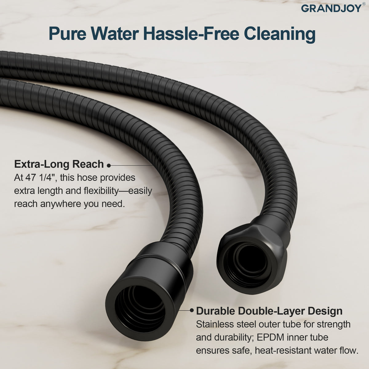 Single-Handle Wall-Mounted Brass Bidet Sprayer with Hot and Cold Control