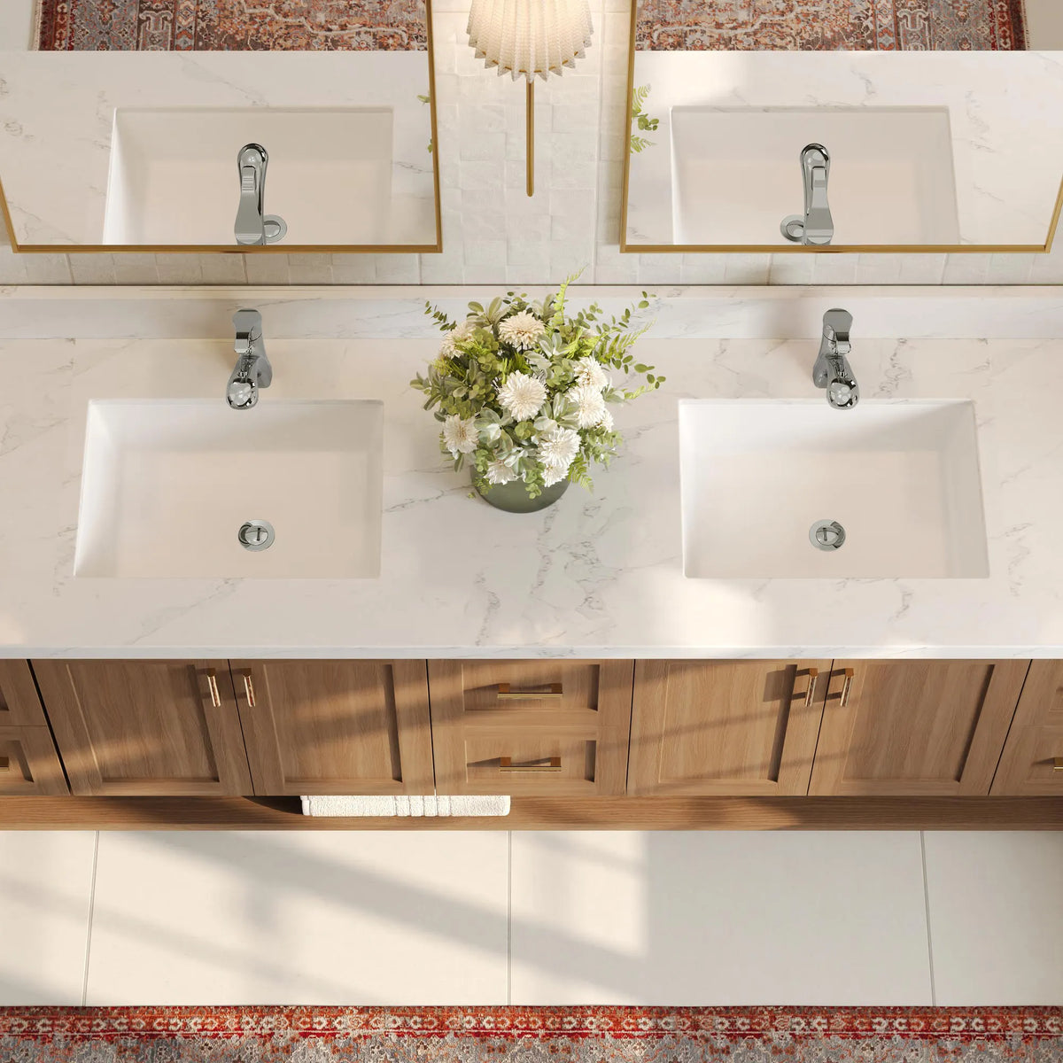 Single-Handle Pull-Out Bathroom Sink Faucet With Dual Spray Modes And Pop-Up Drain